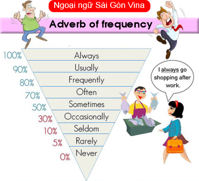 Sài Gòn Vina, Adverb of frequency - Trạng ngữ chỉ tần suất