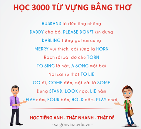 Sài Gòn Vina, Học tiếng Anh bằng thơ (phần 1)