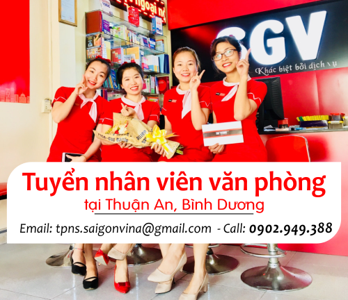 SGV, Tuyển nhân viên văn phòng tại Thuận An, Bình Dương