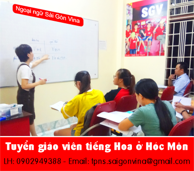 SGV, Tuyển giáo viên tiếng Hoa ở Hóc Môn