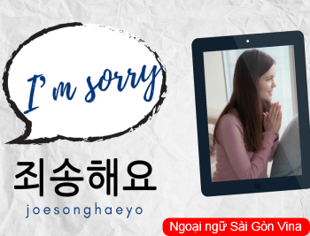 Xin lỗi bằng tiếng Hàn