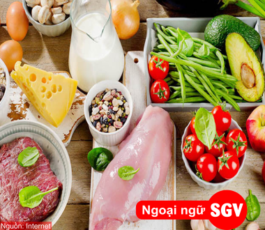 SGV, Từ vựng tiếng Nhật chủ đề thực phẩm