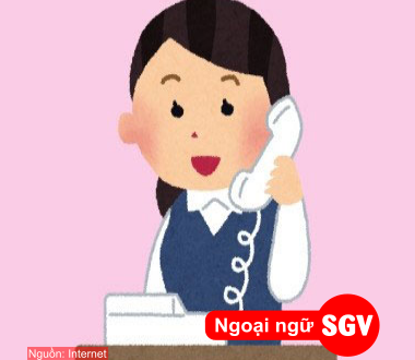 SGV, Một số câu đàm thoại tiếng Nhật khi gọi điện thoại